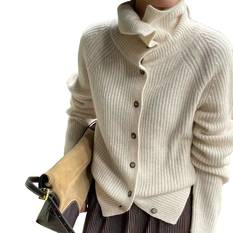 Dame Cardigan Løs Stil 0