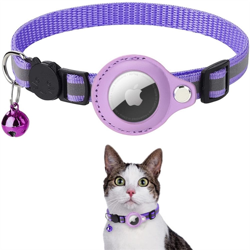 Katte GPS-halsbånd med reflekterende design 10