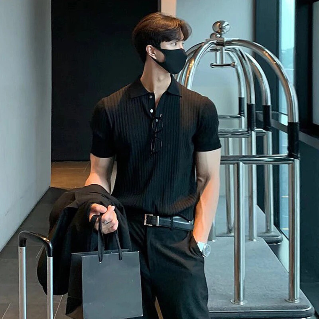 Retrostribet poloshirt til mænd