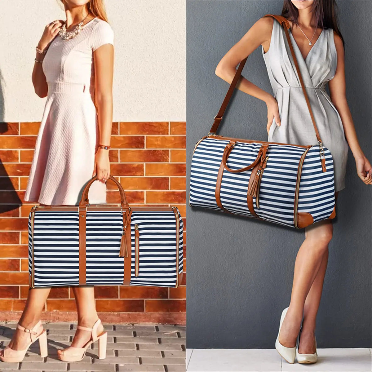 Variant image for Mænds Seesack Sort Praktisk PU-Læder Faldbar Rejsetaske-2