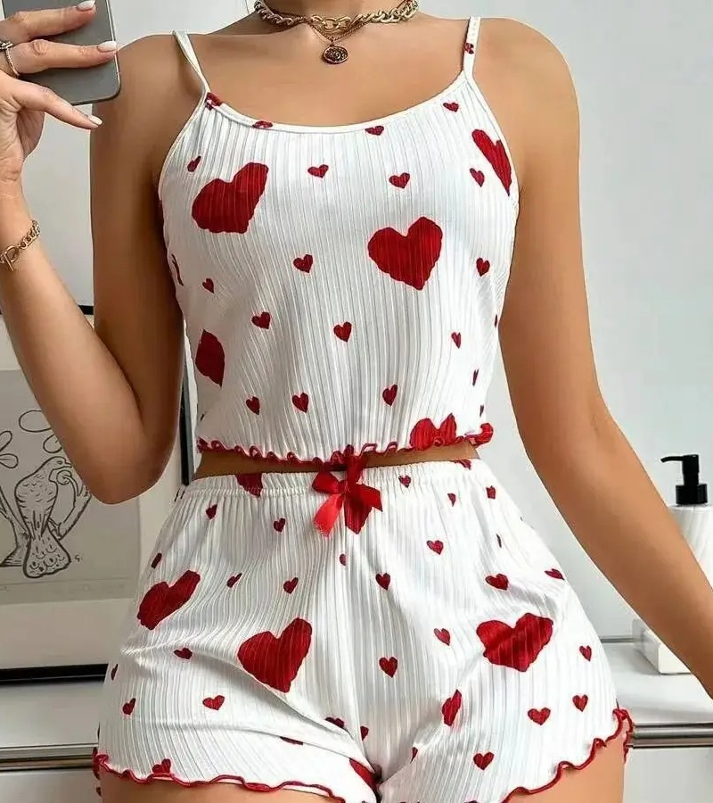 Åndbart hjerte-nattøj til kvinder