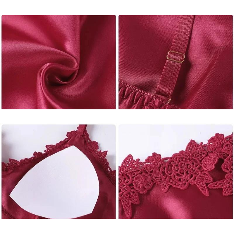 5-i-1 satin-nattøjssæt