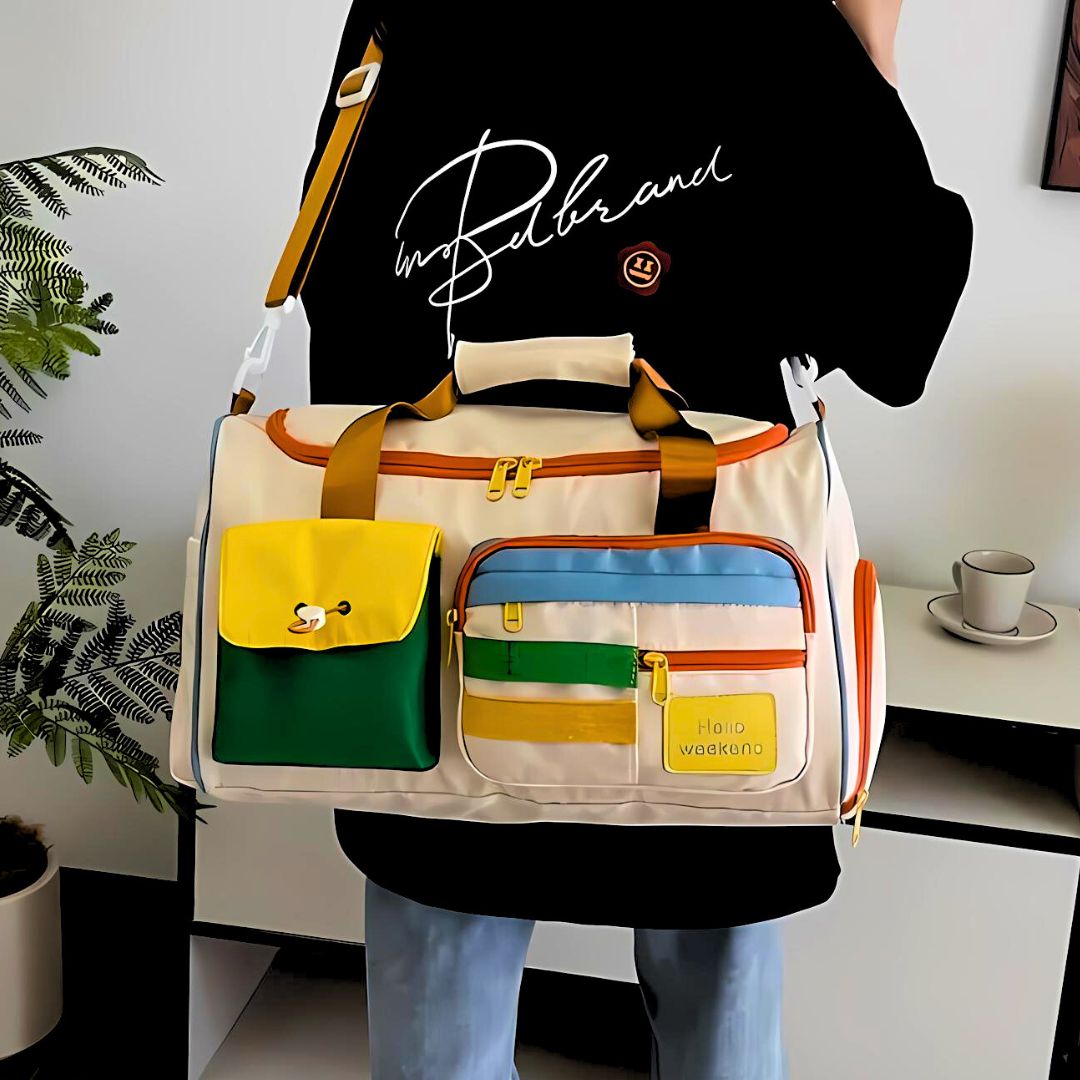 Dame Weekendtaske Multifunktionel Holdbart Stof 4