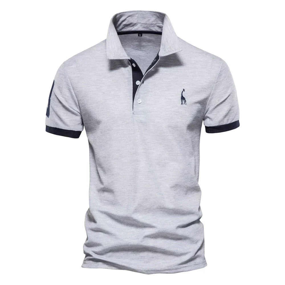 Polo Shirt Mænd Klassisk Design 100% Bomuld-4