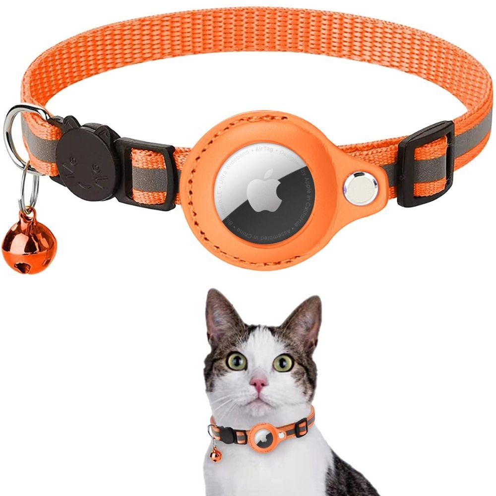 Katte GPS-halsbånd med reflekterende design 7