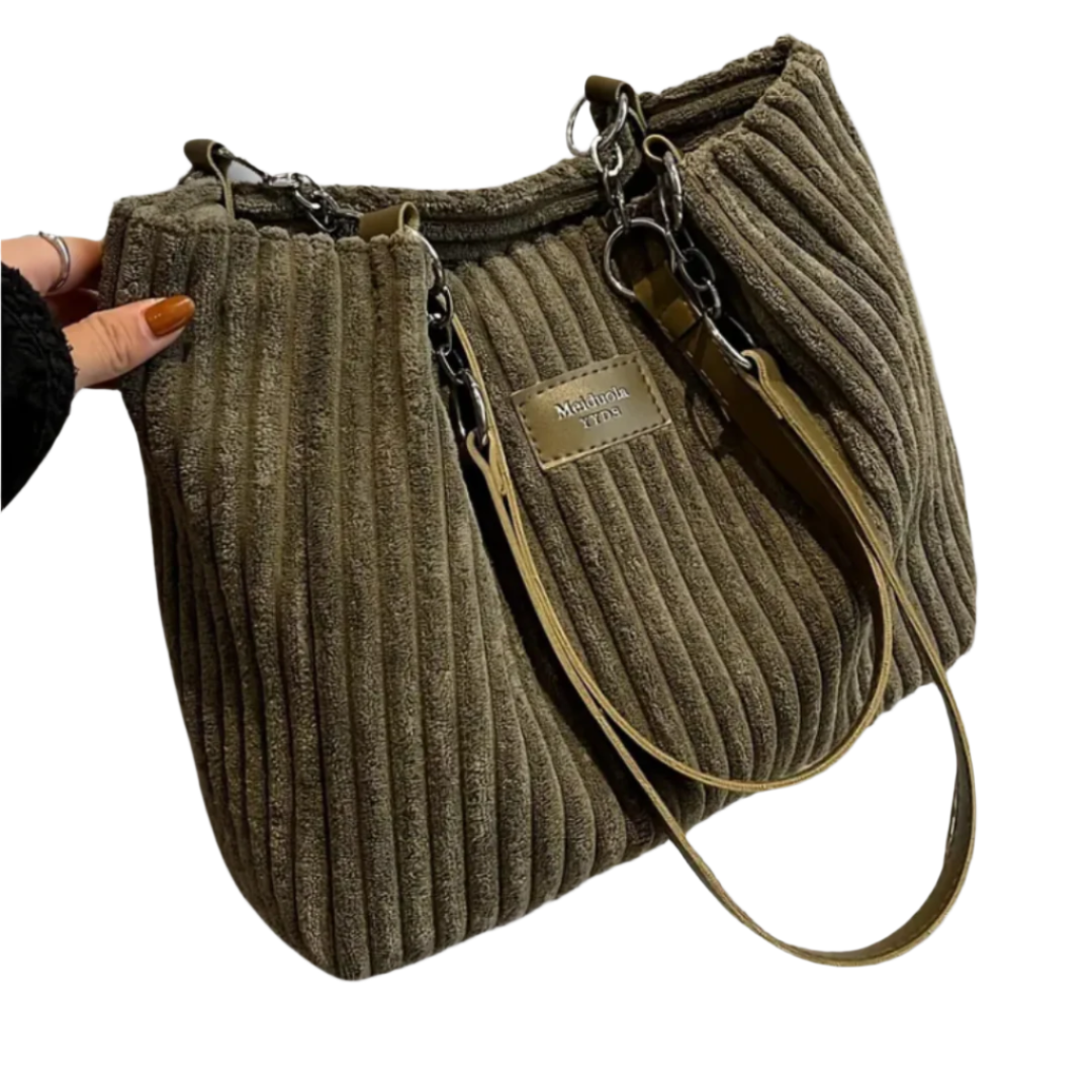 Kvinders Taske Minimalistisk Corduroy Design 1