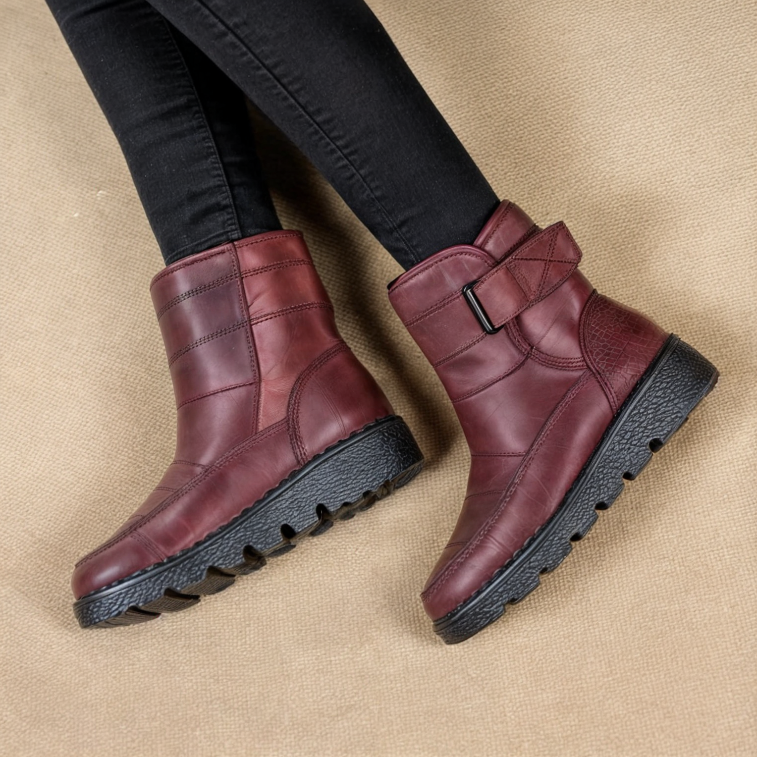 Skridsikre vandtætte snestøvler til kvinder