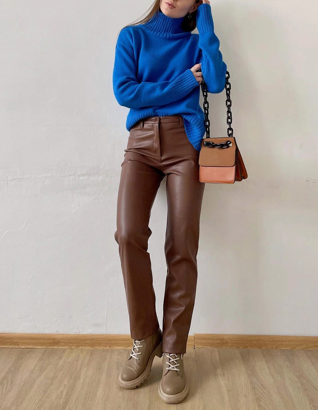 Klassiske læderbukser til kvinder