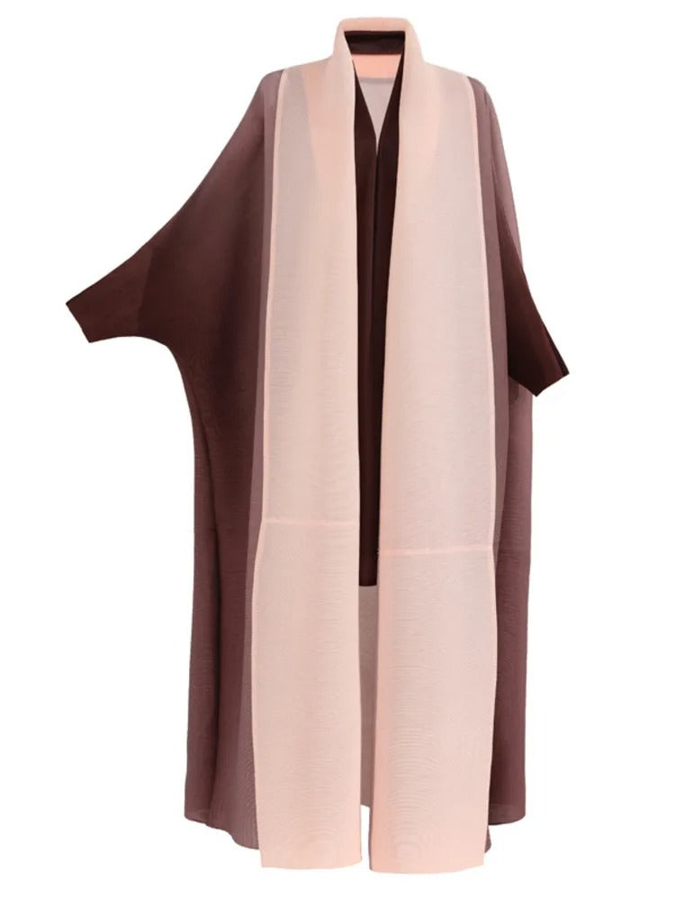 Plisseret trenchcoat med gradient til kvinder