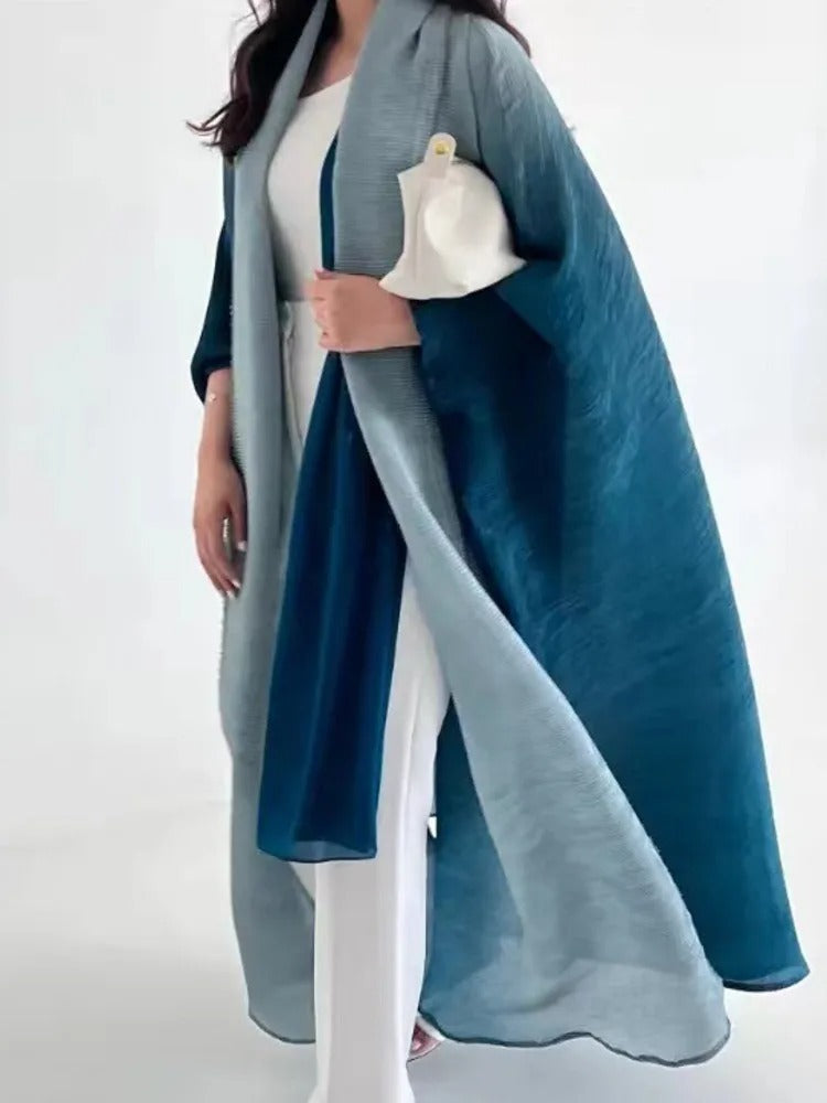 Plisseret trenchcoat med gradient til kvinder