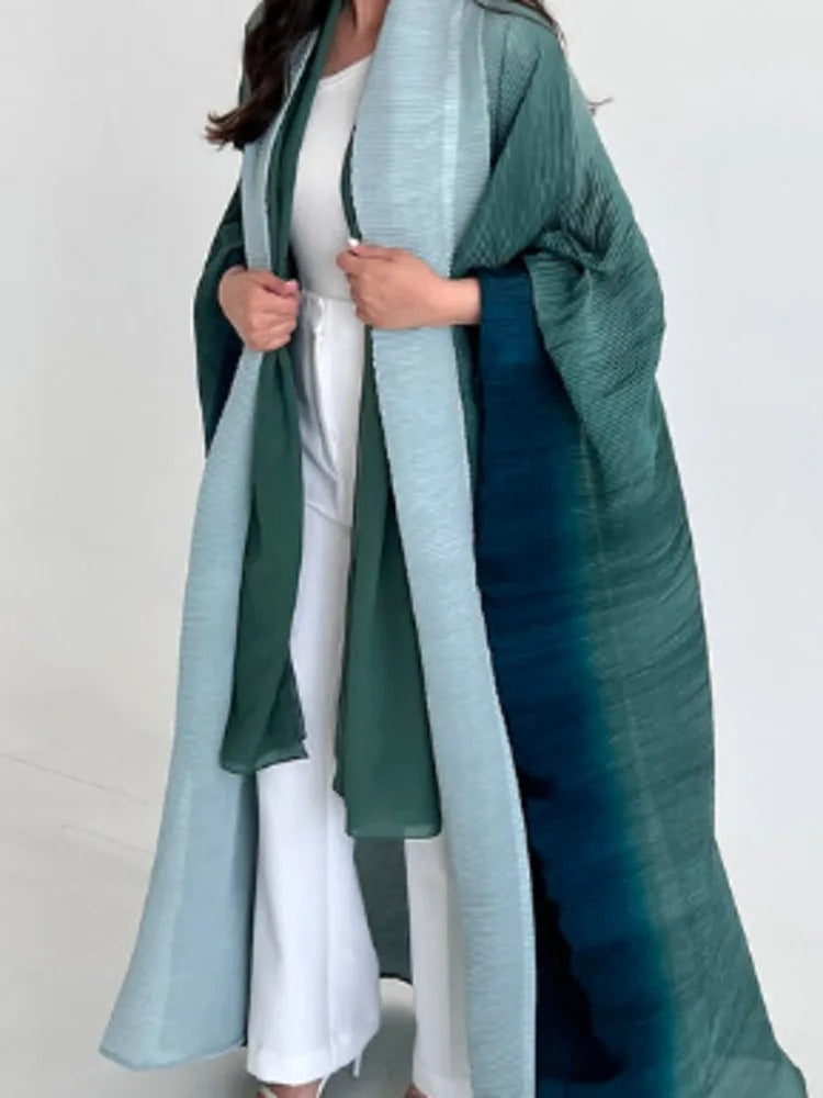 Plisseret trenchcoat med gradient til kvinder