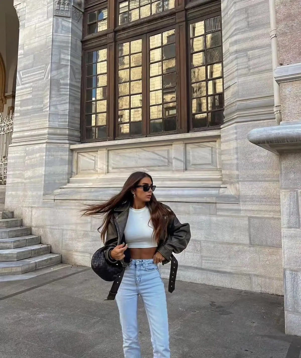 Vintage læderjakke til kvinder