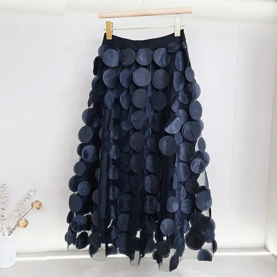 3D Polka Dot Tulle Mesh Skirt til kvinder