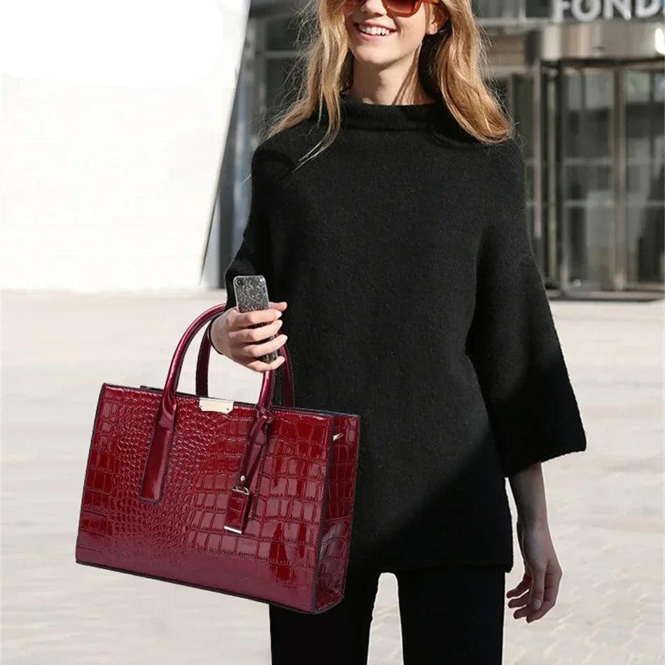 Krokodilleprint mulepose