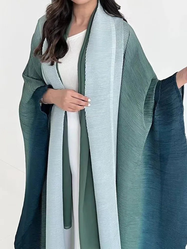 Plisseret trenchcoat med gradient til kvinder