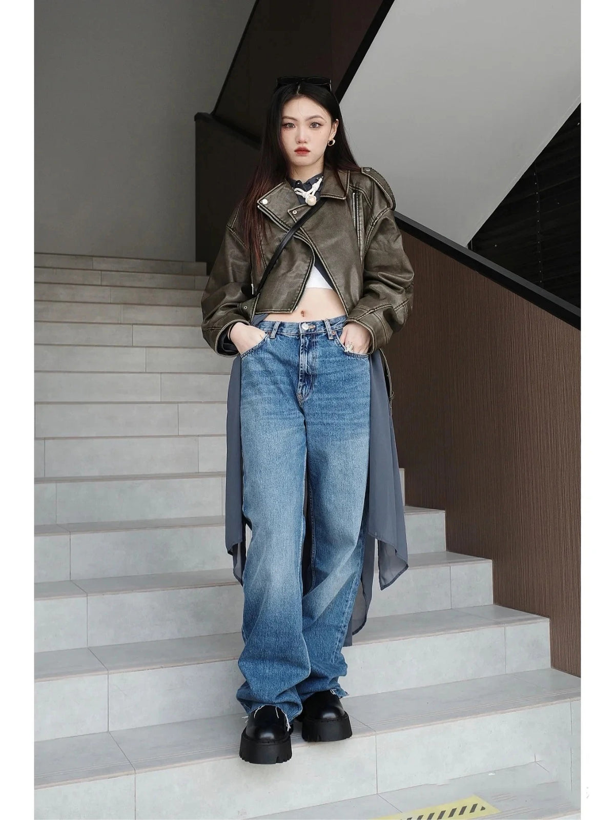 Vintage læderjakke til kvinder