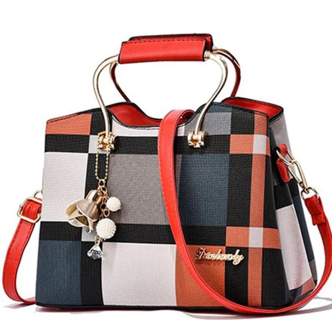 Kvinders plaidmønster crossbody taske