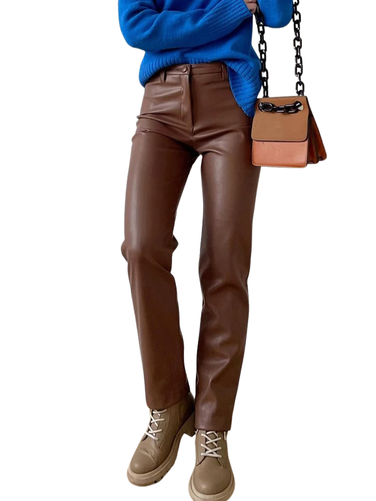 Klassiske læderbukser til kvinder