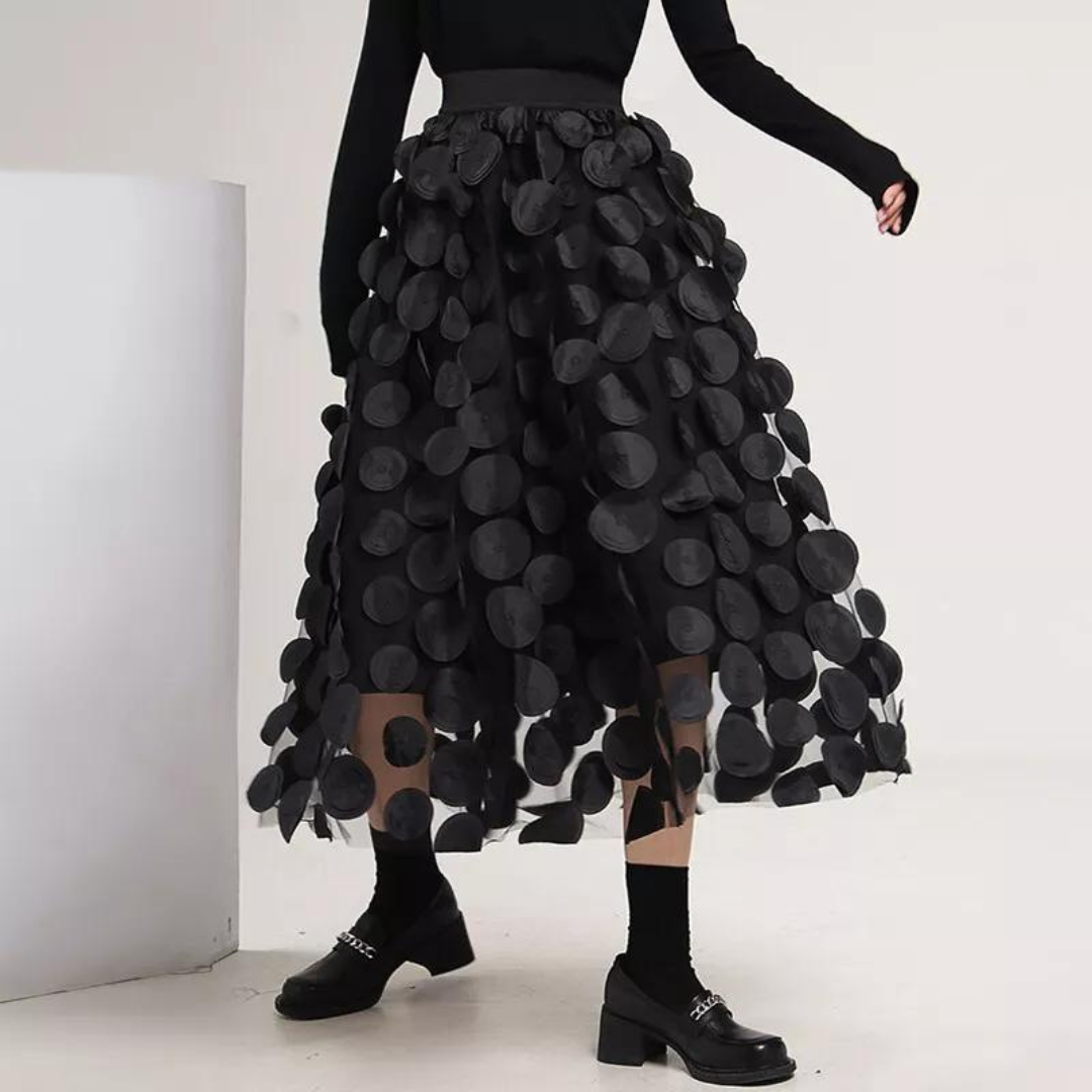3D Polka Dot Tulle Mesh Skirt til kvinder