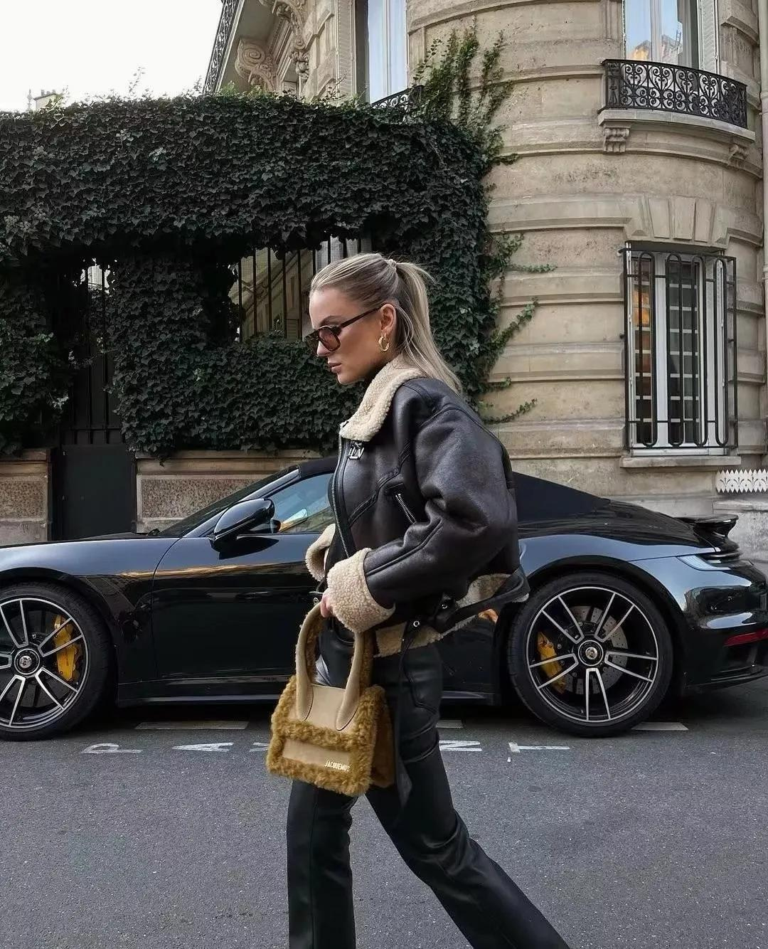 Vintage bæltejakke til kvinder